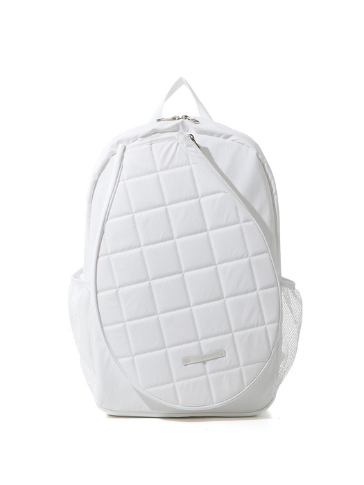 LOVEFORTY QUILTING RACKET BACKPACK WHITE