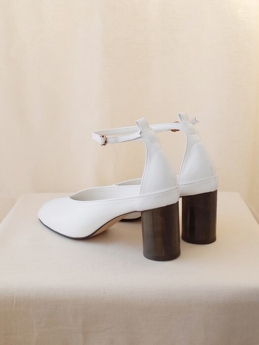 double ring ankle strap White