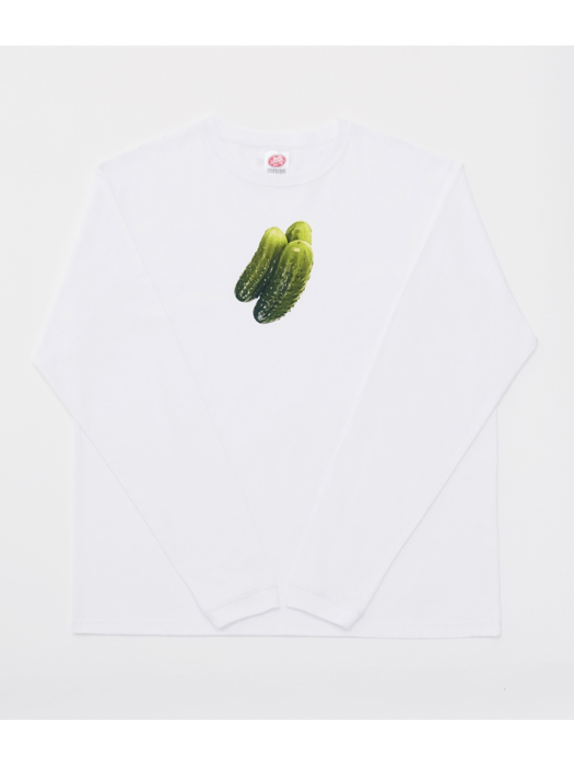 GROCERY LONG SLEEVE T-SHIRT(WHITE) 1. LOW - pickles