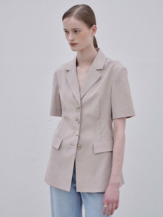 Linen short sleeve jacket SW1MJ001-91