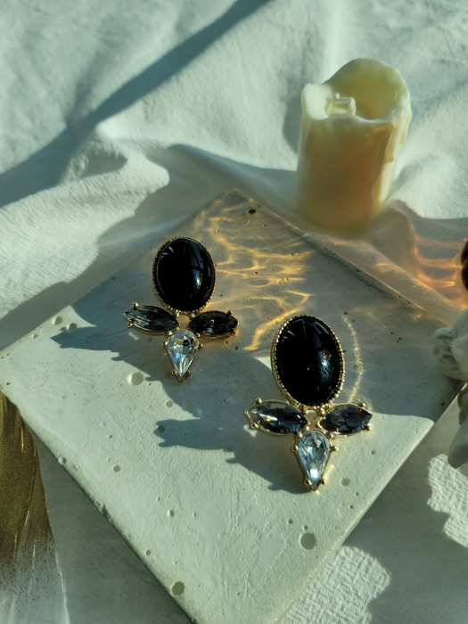 black bean earrings
