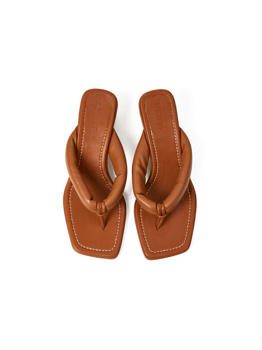 50mm Angel Padded Thong Sandal (BROWN)