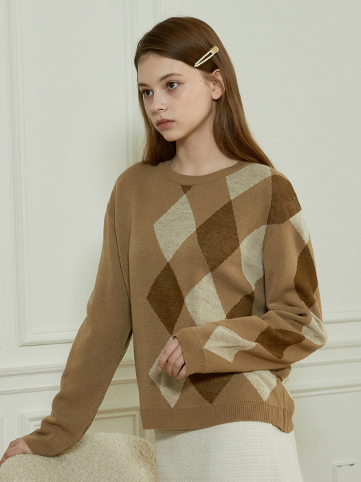 j1057 half dia round knit (brown)