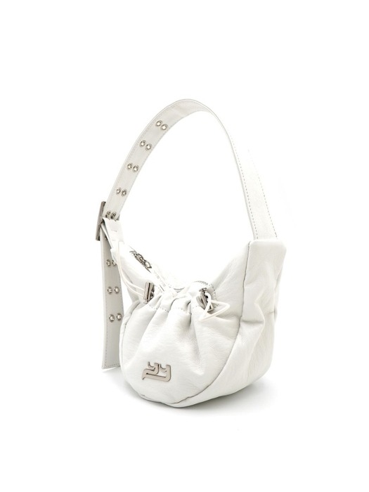 Y.12 Sasha Draw String Mini Buckle Bag / CLOUD WHITE