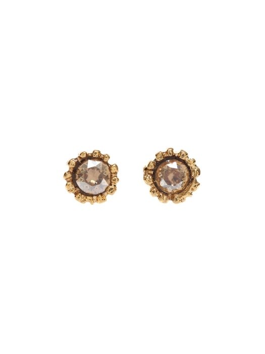 Lover Mini Circle Crystal Earrings