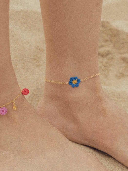 Daisy knit point Anklet