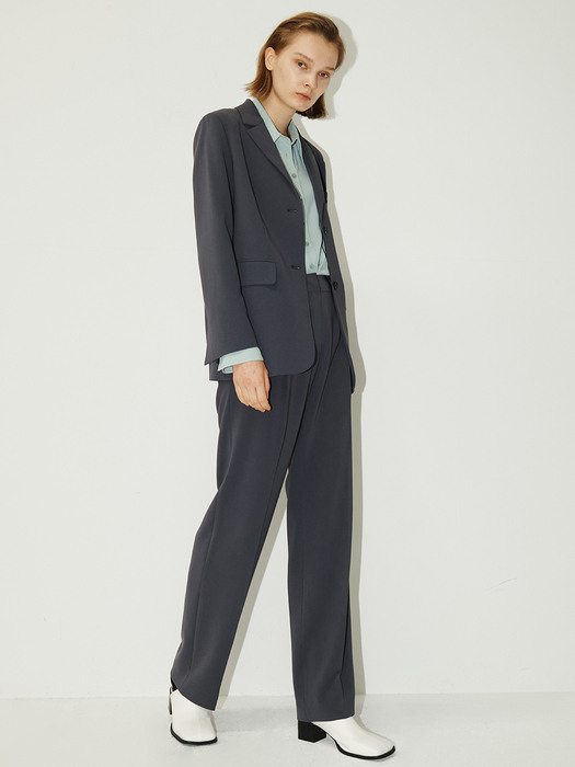 [Drama Signature] Oversized Blazer + Straight Trousers SET_2color