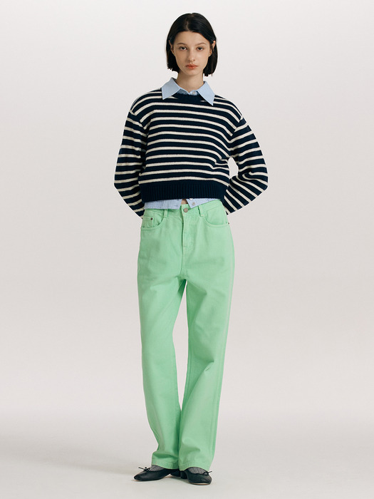 SPITALFIELDS Color cotton straight pants (2color)