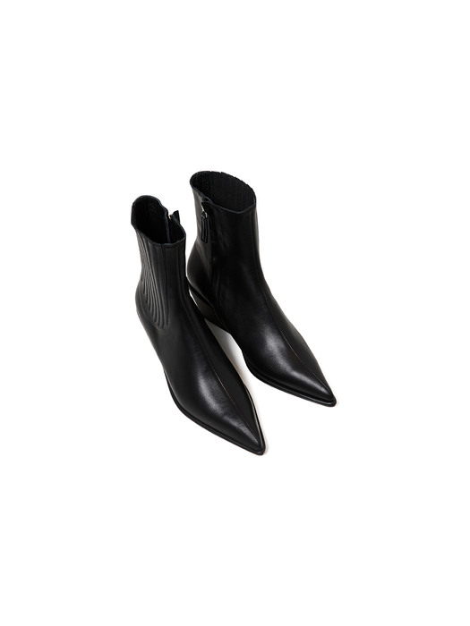 50mm Valerie Wedge-Heel Ankle Boots (BLACK)