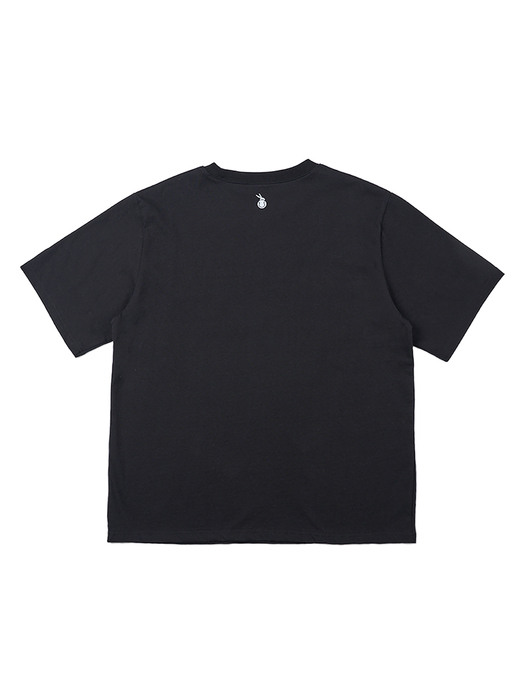 Play Tennis Graphic Overfit T-Shirt (Black)