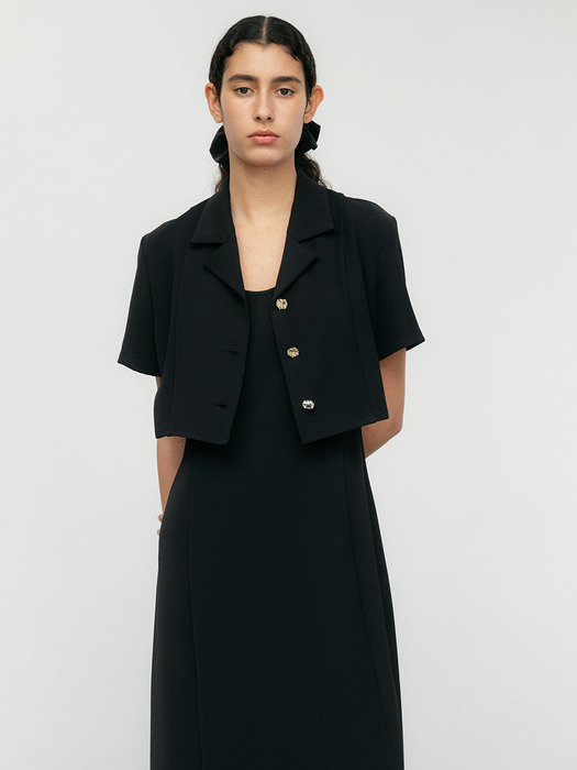 Jacket Long dress-black