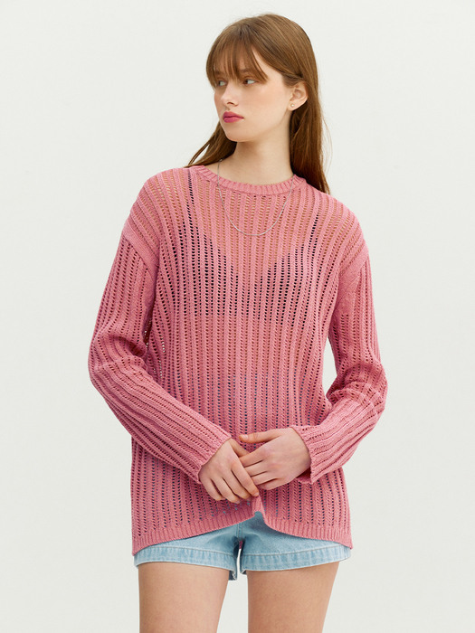 GRANITA Skashi long pullover (Pink)