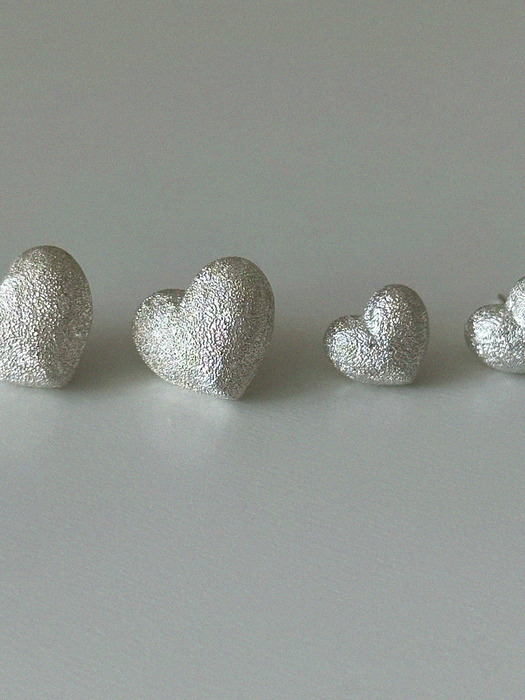 silver925 shine heart earring