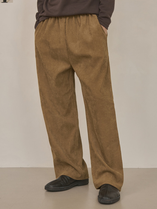 Regular Fit Corduroy Banding Pants (6col)