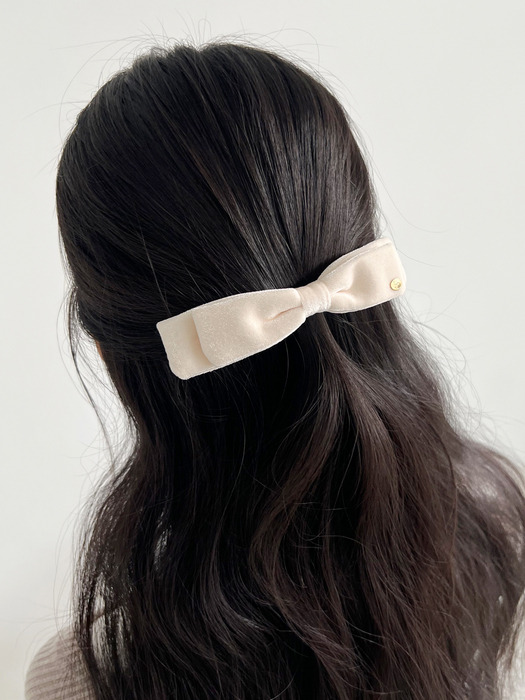 velvet layered ribbon hair pin (2colors)