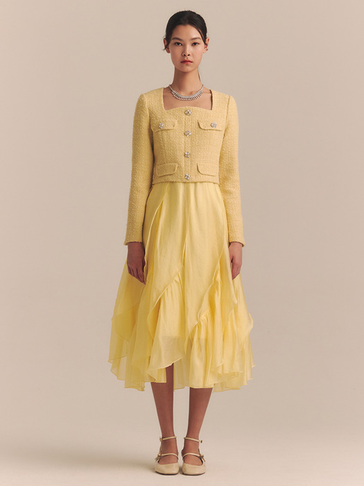 Rachel / Tweed Jacket Flare Dress (2color)
