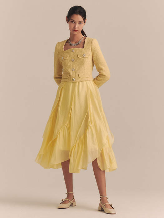 Rachel / Tweed Jacket Flare Dress (2color)
