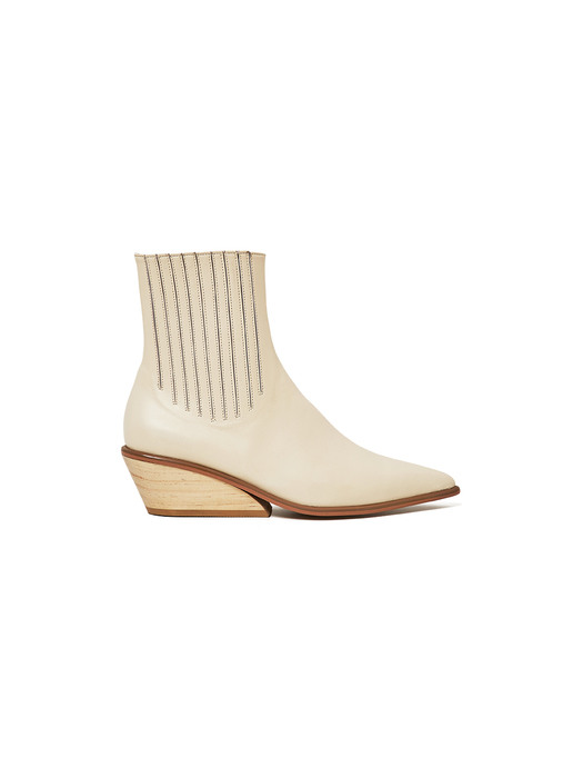 50mm Valerie Wedge-Heel Ankle Boots (WHITE)