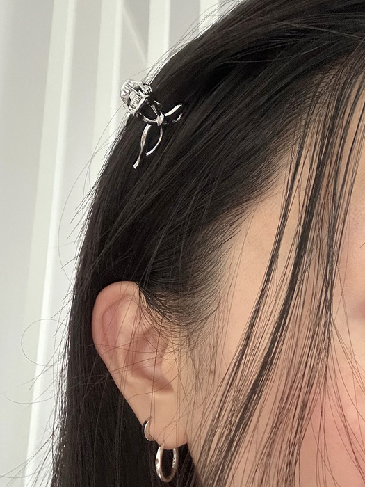 Mini ribbon hair pin (1ea)