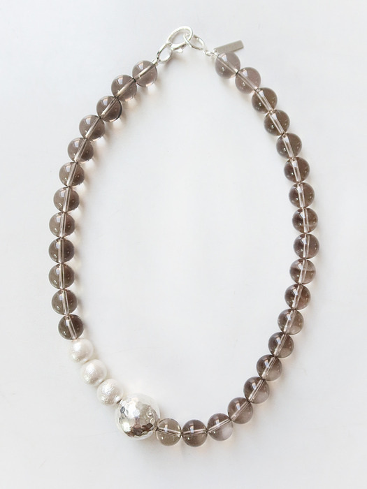 Light Smoky Quartz Pearl Necklace