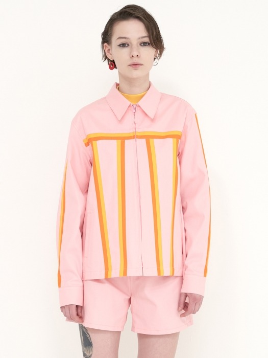 TREADMILL LINE 셔츠 쟈켓/핑크