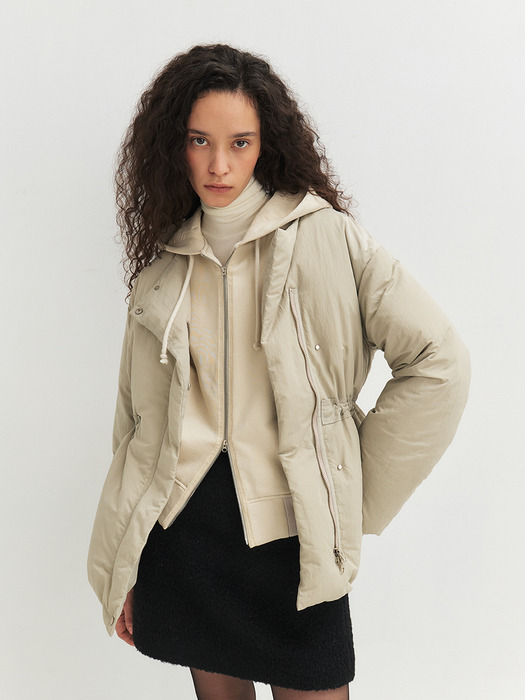 RTW COLLAR DOUBLE PUFFER GOOSE DOWN_2COLORS