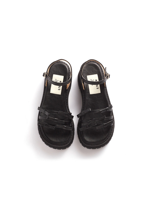 Ribbi Petite Ribbon Platform Sandals - Noir Black
