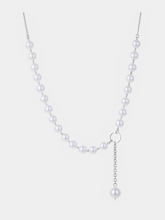 Aile one piont pearl chain necklace