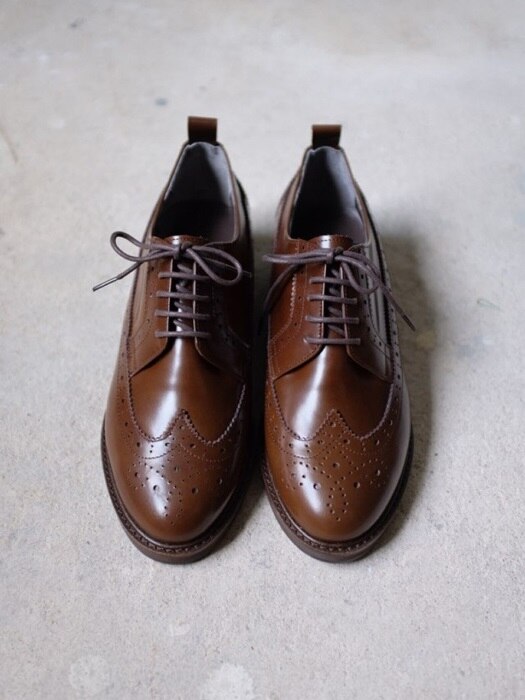 30mm Oxford Wingtip Shoes (Brown)