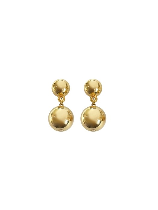 Two Gold Ball Earrings