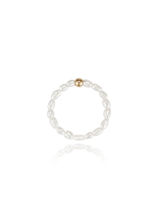 [14K]PEARL BEAD RING A