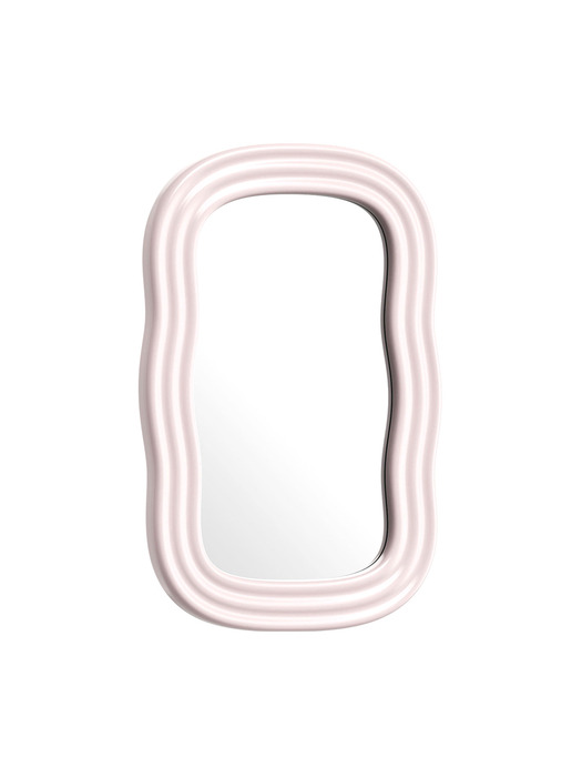 [배송 4-6주 소요] Wave Mirror (Pastel Pink / Small)
