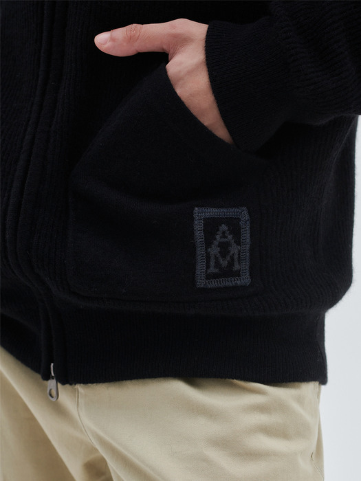 [M23MCD010]Zip up cardigan(Black)