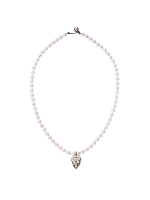 FW MIMI Metal Heart Pearl Necklace