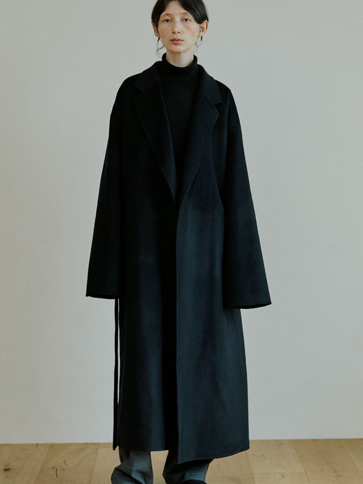 unisex handmade coat black