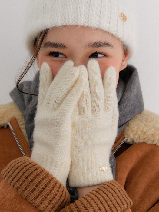 (WOOL80%) (선물포장) oval point wool knit gloves_COLORS