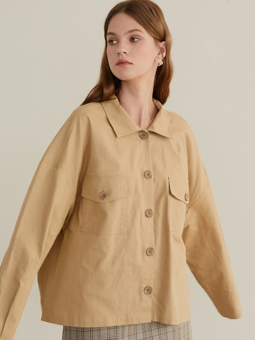 monts 987 cotton shirts jacket (beige)