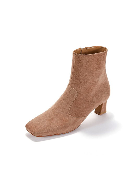 Block Ankle Boots_Skin Suede