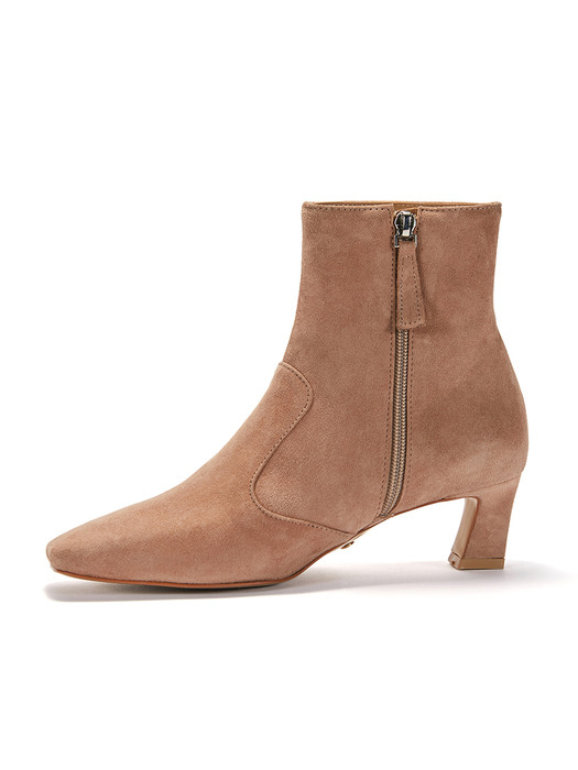 Block Ankle Boots_Skin Suede