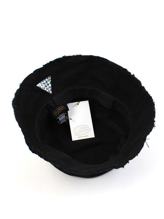Black Vintage Short Bucket Hat BK 숏버킷햇