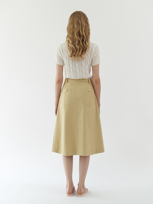 Marie A-line skirt ( Pear beige )