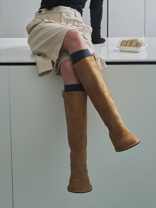 Suede long boots (2colors)