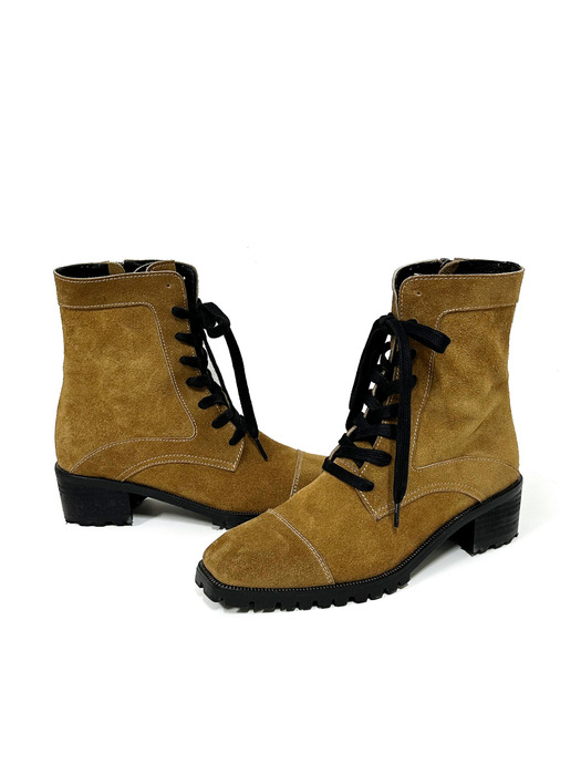 JDB0222305_LACE UP ANKLE BOOTS_CAMEL