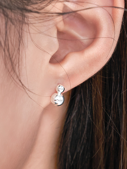 [SILVER] SNM BALL EARRINGS (2 COLORS)
