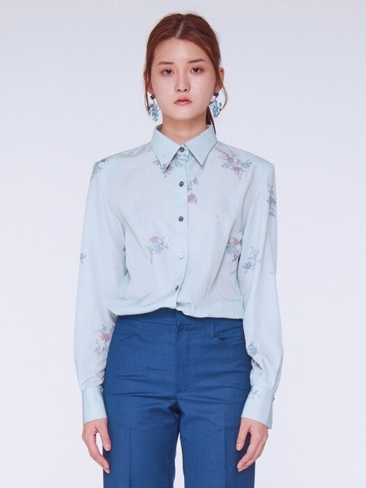 Forget me not Padded Blouse [MINT]