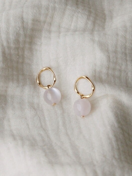 gold circle bubble earrings