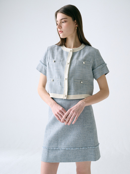 Summer Tweed Jacket + Mini Skirt SET