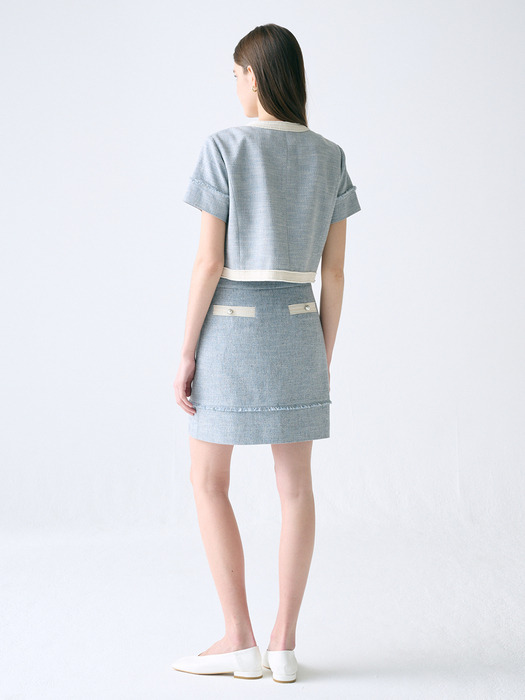 Summer Tweed Jacket + Mini Skirt SET
