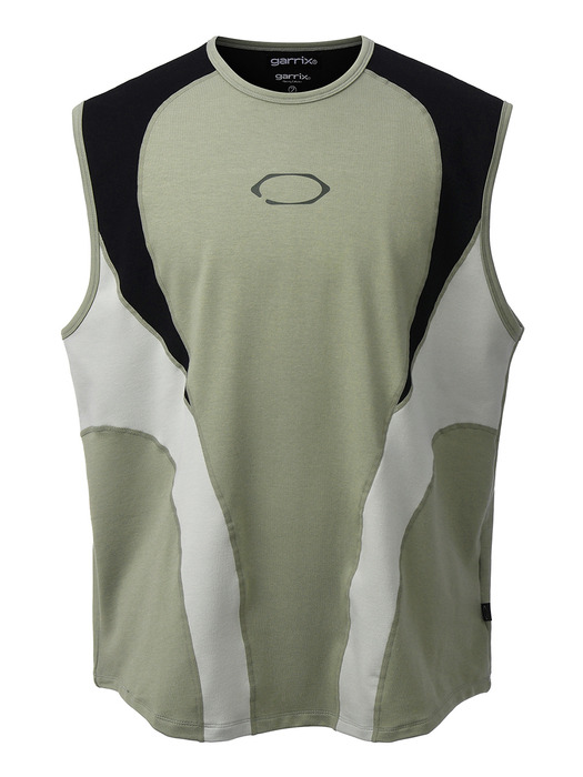 Round Incision sleeveless (Khaki)
