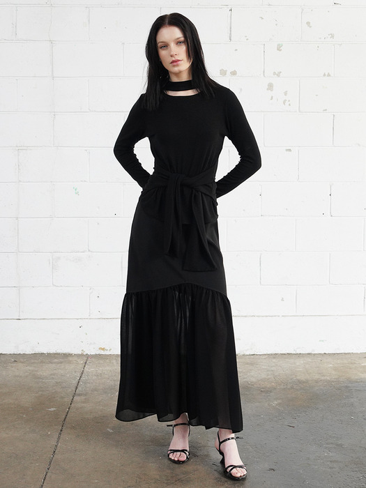 CORRAL see-through skirt (BLACK)